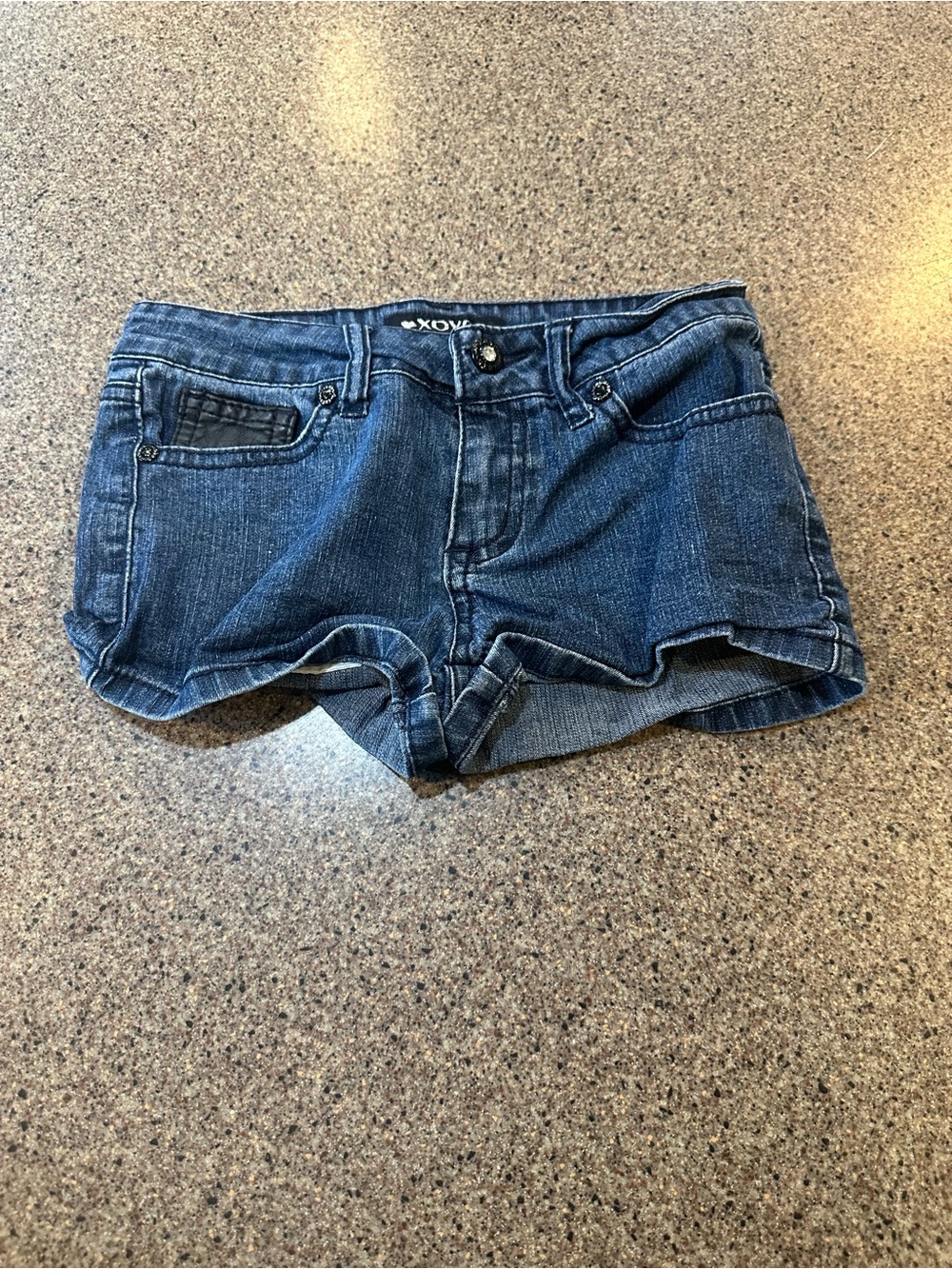 Dark Blue Denim Shorts